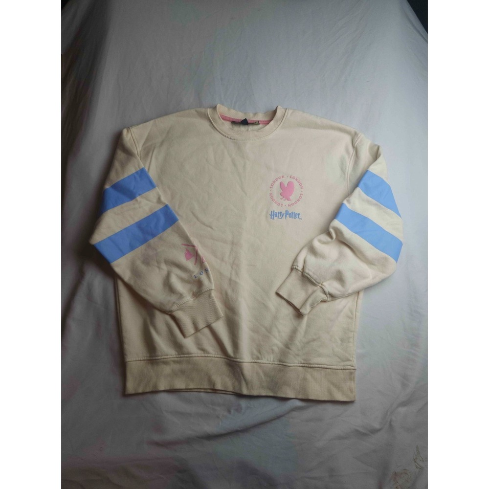 Wizarding World Harry Potter Pullover Sweatshirt Womens Small Cream Fleece Crew